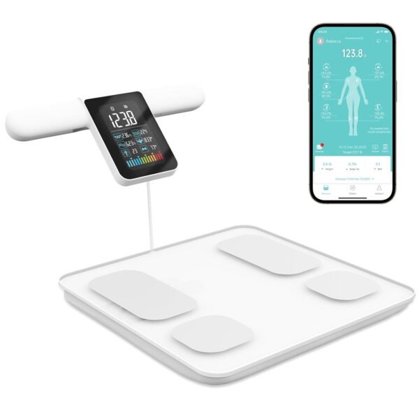 Lepulse Scales for Body Weight and Fat Percentage, 8 Electrode Large Display Smart Scale, Body Composition Monitor, Digital Bathroom Scale, Weight Scale with Muscle Bmi with Report - Image 2