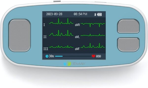 EMAY 6L Portable ECG Monitor | Record ECG and Heart Rate in 6 Channels | Compatible with Smartphone and PC | No Subscription Required - Image 2