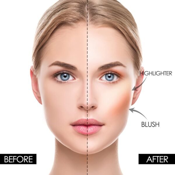 FOCALLURE Blush and Highlighter Palette,3 in 1 Makeup Powder Cruelty-Free Matte Blush,Shimmer Illuminator Highlighters for a Glowing Look,#02 - Image 5