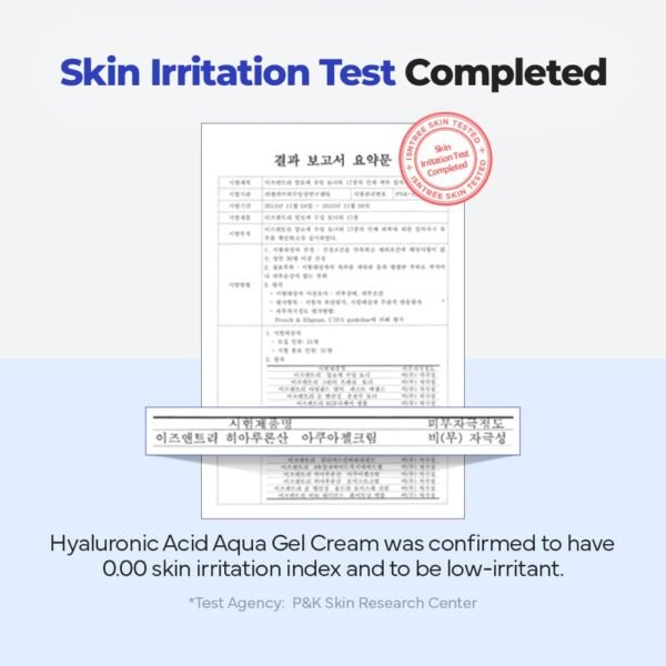 IsNtree Hyaluronic Acid Aqua Gel Cream 100ml, 3.38 fl.oz | Korean Skincare | Lightweight Hydrating Gel | Quick Absorbing Moisturizer - Image 8