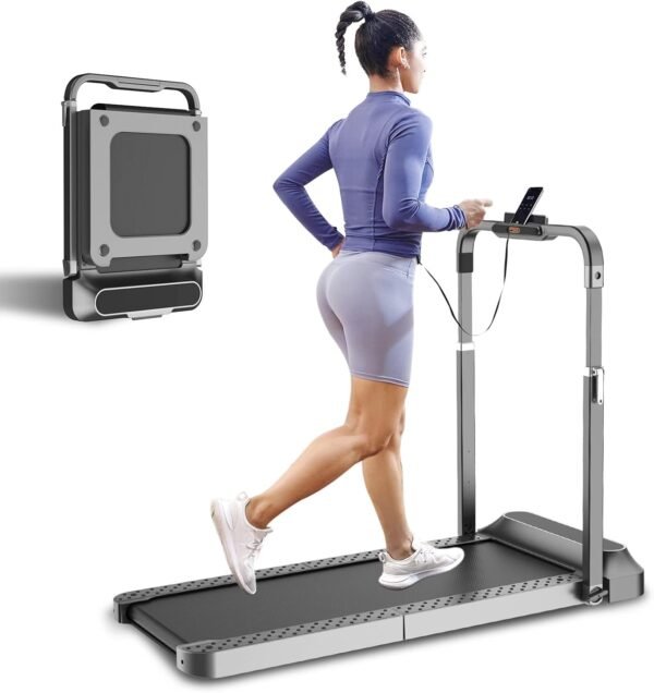 WALKINGPAD R2 Treadmill Running and Walking Folding Treadmill Manual Automatic Modes Foldable Walking Pad Non-Slip Smart LCD Display Fitness Equipment 0.5-7.5MPH (Black) - Image 2