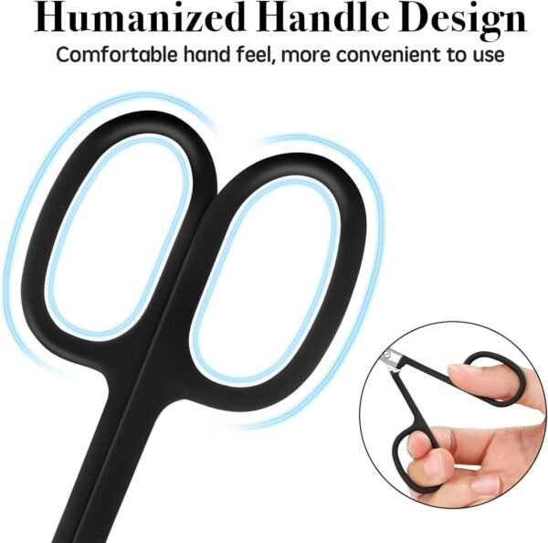 Nose Hair Trimmer for Women and Men, Premium Grooming Scissors with Curved Tip Clippers for Facial Hair,Eyebrow, Nose Hair, Mustache, Beard, Eyelashes, Ear - Image 5