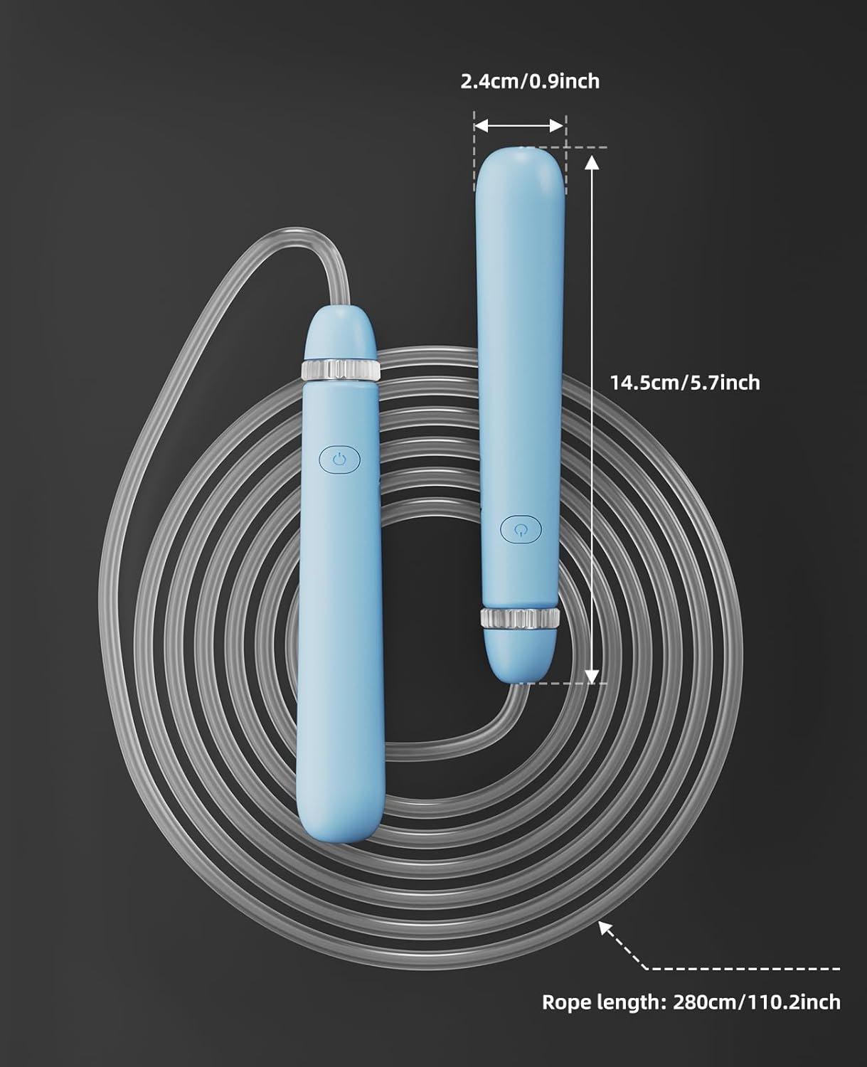 LED Light Up Jump Rope for Kids and Adult, Adjustable Glowing Skipping Rope for Boys and Girls, Colorful Luminous Jumping Rope for Fitness and Workout Blue - Image 8