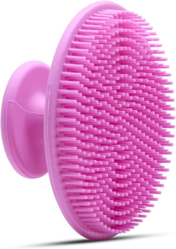 flexii® Silicone Face Scrubber - Gentle Facial Scrubber for Sensitive Skin, Exfoliating Face Scrubber, Face Wash Brush, Facial Cleansing Brush for Men and Women - Pink - Image 3