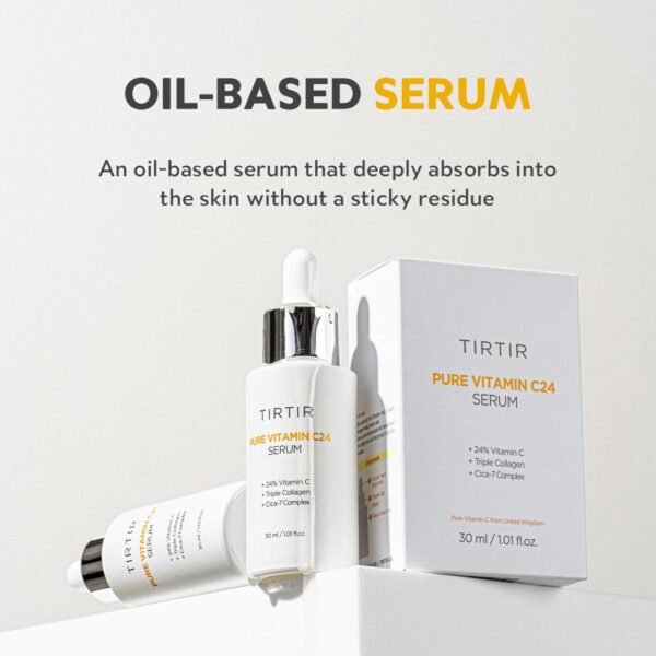 TIRTIR Pure Vitamin C 24% Face Serum – Dark Spot Remover for Sensitive Skin with Collagen Anti Aging Even out Skin Tone Non irritation tested, Wrkinkles, Korean Mild Vita C Facial Serum 1.01 Fl Oz - Image 7