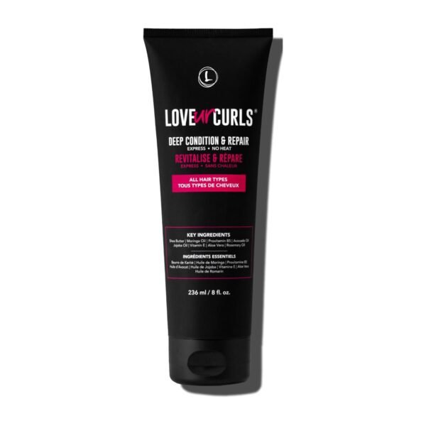 Love Ur Curls - Deep Conditioner & Repair, Moisturizing Treatment, Repairs Dry, Damaged Hair, for all Hair Types, Vegan, 236mL - Image 2