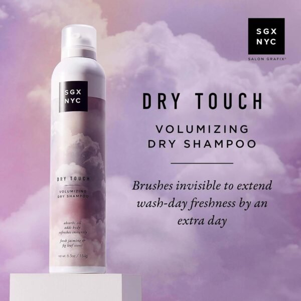 SGX NYC Dry Touch Volumizing Dry Shampoo - Paraben Free, Vegan Dry Shampoo Spray Absorbs Excess Oil - Fresh and Bouncy Hair with No Residue - 6.5 oz - Image 3