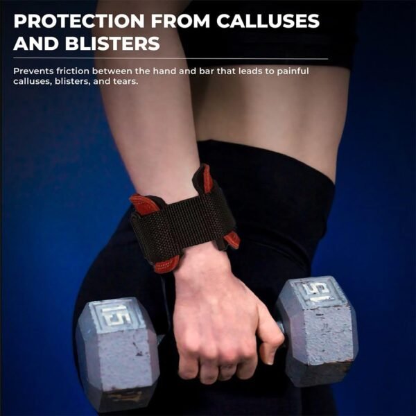 Weight Lifting Grips with Wrist Straps - Non Slip Lifting Straps for Weightlifting, Deadlifting, Powerlifting and Pull Ups, Padded Weight Lifting Gloves with Deadlift Straps for Women and Men - Image 5
