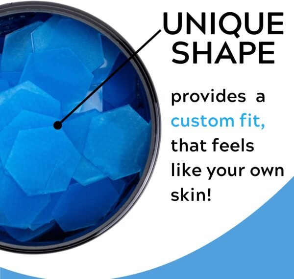 Hexagels® Plus Aloe Vera Paraben Free Hydrogel Pads, Blister Prevention, Protection & Treatment, Instant Cooling & Soothing Relief of Skin Irritations, 200 Hexagon Pads (Paraben Free Formula) - Image 5