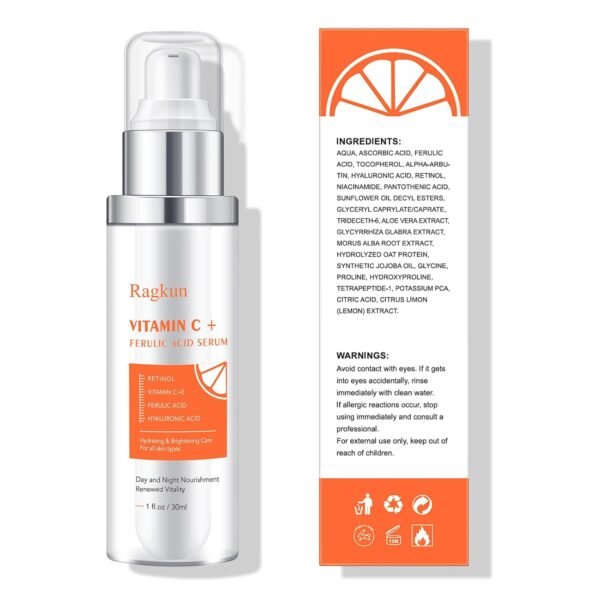 Vitamin C Brightening Serum for Face, CE Ferulic Acid, Super Vitamin C Serum, Hyaluronic Acid Serum for face, Dark Spot Remover for Face Lifting, Firming Anti Aging Wrinkle Serum-1 Fl Oz. - Image 9