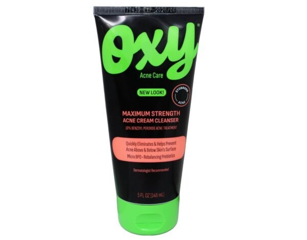 Oxy Acne Medication Face Wash - Maximum Action with Maximum Strength 10% Benzoyl Peroxide (5 Fl Oz) - Image 2
