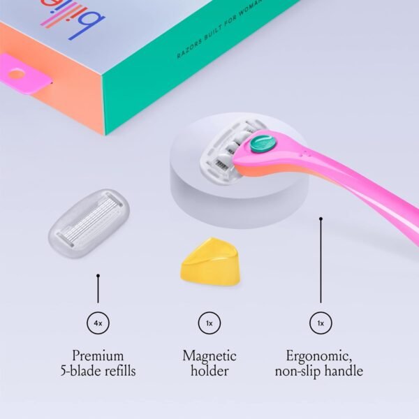 Billie Razors for Women Shave Kit with 5 Blades + Dermaplane Starter Kit with 3 Refill Blades for Facial Hair Removal - Image 5