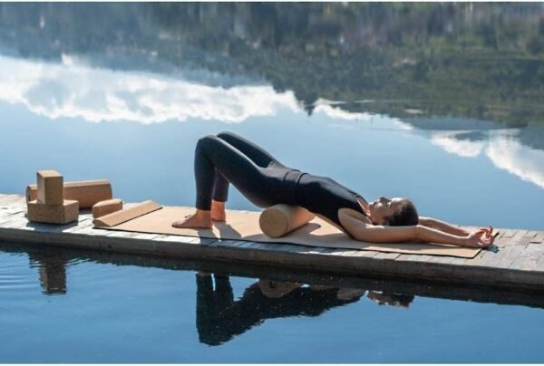 Go4Cork Yoga High-Density Cork Body Roller - 8"" x 12"" | Strong Eco Cork Roller with Anti-Slip Grip | Enhances Yoga Practice & Provides Deep Tissue Massage for Quick Muscle Recovery, Natural - Image 5