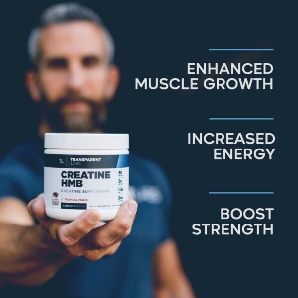 Transparent Labs Creatine HMB - Creatine Monohydrate Powder with HMB for Muscle Growth, Increased Strength, Enhanced Energy Output, and Improved Athletic Performance - 30 Servings, Strawberry Lemonade - Image 7