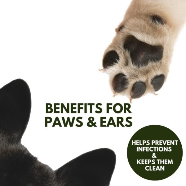 Talc-Free Dog Anti Itch Dry Shampoo Powder for Smelly Dogs, Pet Deodorizer for Skin, Ear & Paw - White Clay & Aloe Vera - 3.5 Oz - Image 6
