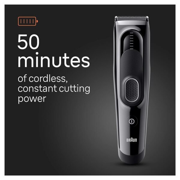 Braun Hair Clippers Series 5 5310, Hair Clippers for Men, Hair Clip from Home with 9 Length Settings, Incl. Memory SafetyLock Recall Setting, Ultra-Sharp Blades, 2 Combs, - Image 6
