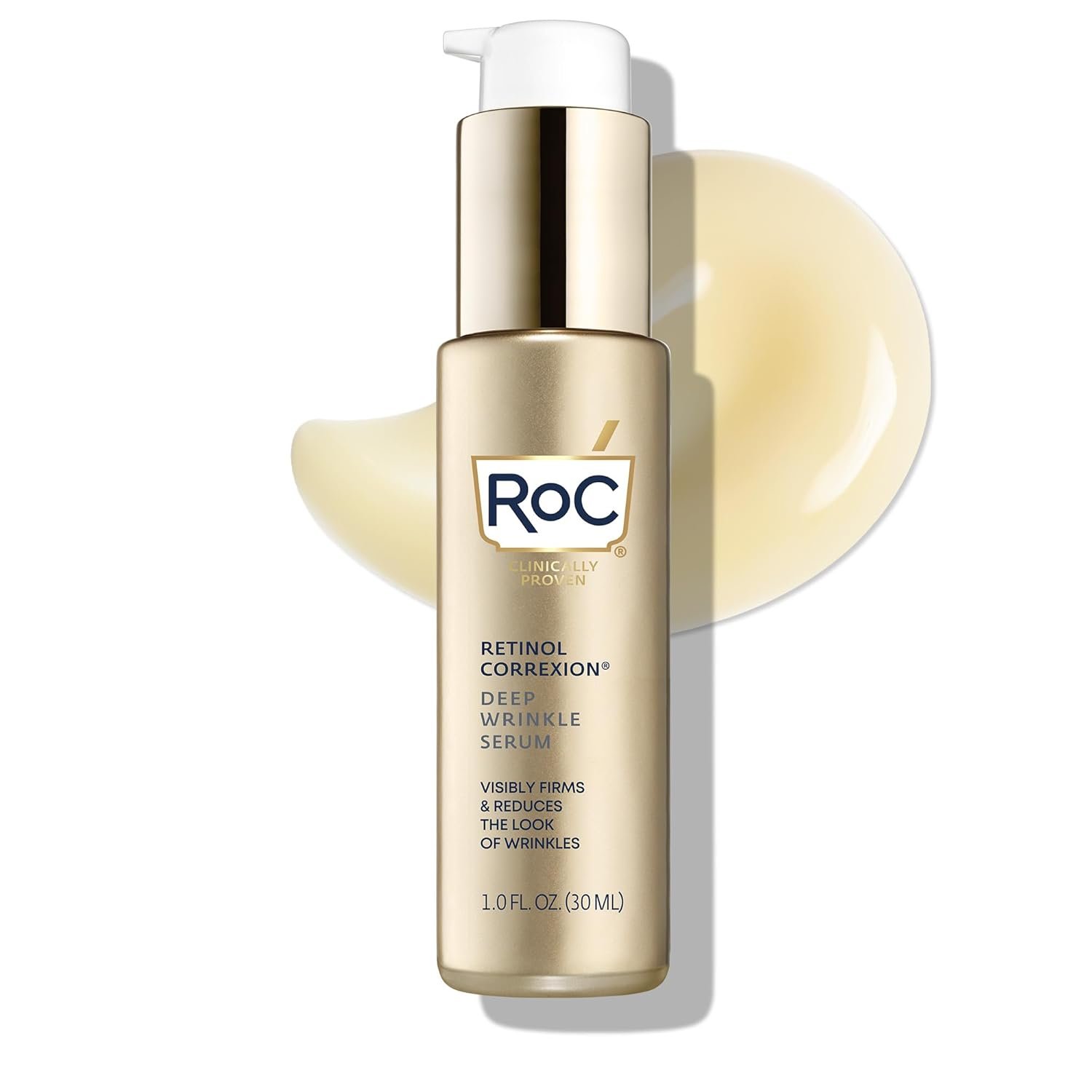RoC Retinol Correxion Deep Wrinkle Retinol Face Serum with Ascorbic Acid, Daily Anti-Aging Skin Care Treatment for Fine Lines, Dark Spots, Acne Scars, 1 Ounce (Packaging May Vary) - Image 2