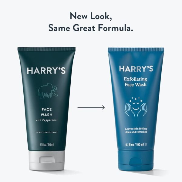 Harry's Exfoliating Face Wash for Men, Gentle Facial Skin Care Products with Volcanic Rock Exfoliant, Dermatologist Tested, 5.1 Fl. Oz, 3 Pack - Image 9