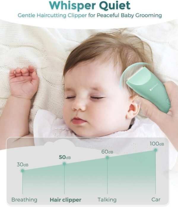 Baby Hair Clippers, Quiet & Dual-Mode Hair Cutting for 0-12, Waterproof Rechargeable & Cordless Hair Trimmer for Infant Toddler & Kids - Image 3