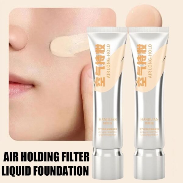 30g Air Holding Filter Liquid Foundation Waterproof Liquid Foundation Full Coverage Moisturizing Concealer Oil Control Nude Makeup Foundation Long-Lasting Waterproof BB Cream - Image 7