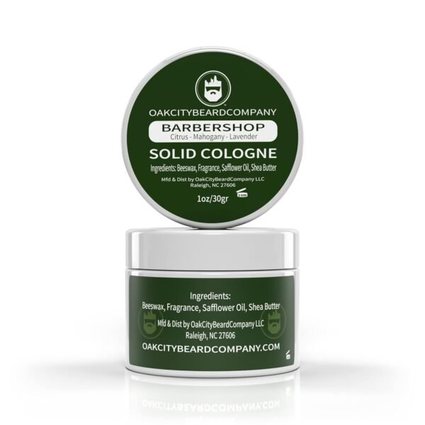 Oak City Beard Company - BarberShop - Solid Cologne - 1 Ounce - Citrus - Mahogany - Green Notes - Lavender - Image 2