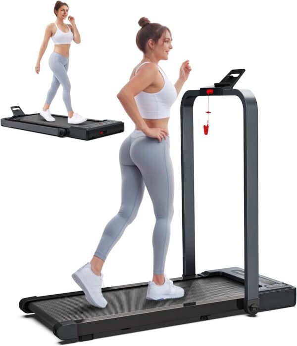 Walking Pad with Handle Bar, Walking Pad Treadmill 300 lb Capacity Under Desk Treadmill, Walking Treadmills for Home Small, Mini Foldable Treadmill with Remote Control - Image 2