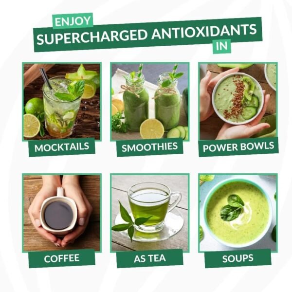 Amla Powder & Decaf Green Tea Superfood Supplement, 20x Ultra Concentrated Amla, Oolong Tea and Indian Gooseberries, Organic, Vegan, 90 Servings - Image 5