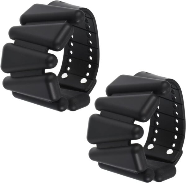PATIKIL Adjustable Wrist Weights Set of 2, 2Lbs Total (1lb Each) Silicone Ankle Walking Weights for Women Men Bracelets for Training Yoga Jogging Aerobics - Image 2