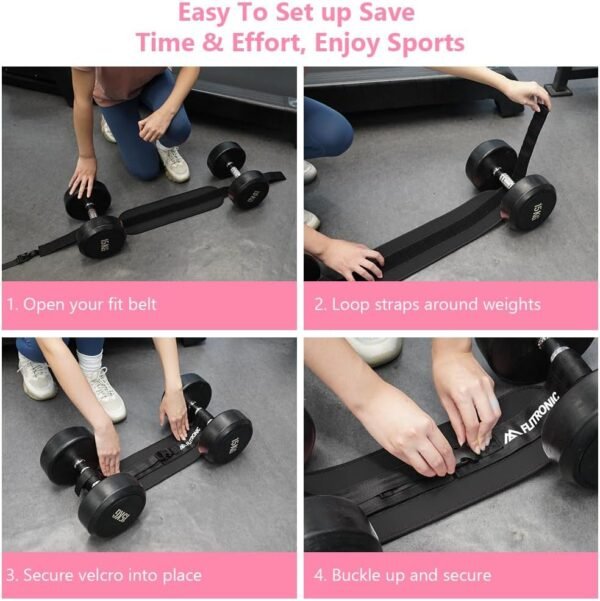 Exercise Hip Thrust Belt, Glute Trainer, Adjustable Hip Thrust Belt with Extra Padding for Dumbbells Kettlebells Gym Fitness Bodybuilding Weightlifting - Image 5
