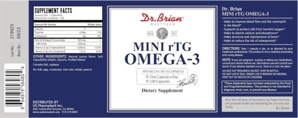 Dr.Brian Fish Oil Supplement 130 softgel, Highly Absorbed rTG Mini Omega 3 Fish Oil Capsule w EPA/DHA Fatty Acids Vitamin D E, 500mg rTG Omega-3 Support Heart Brain Immune Health No Fishy Taste - Image 7