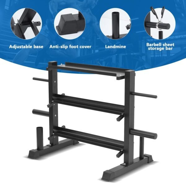 Adjustable Dumbbell Rack, Dumbbell Set with Storage Rack for Kettlebells, Weight Organizer Stand, Weight Rack, Kettlebell Rack - Image 5