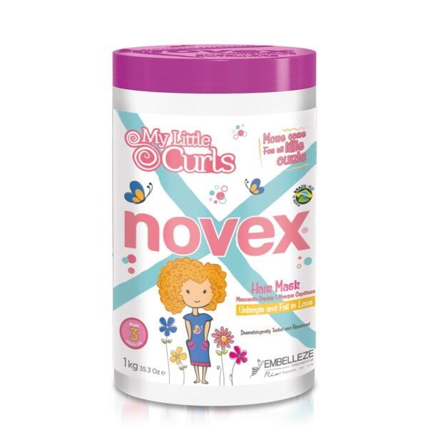 Novex Conditioner for Curly Hair, Deep Conditioning Hair Masks 1kg/35oz (My Little Curls Hair Mask, Hydration & Softness, Infused with Natural Ingredients and Aloe Vera, 35 oz) - Image 2