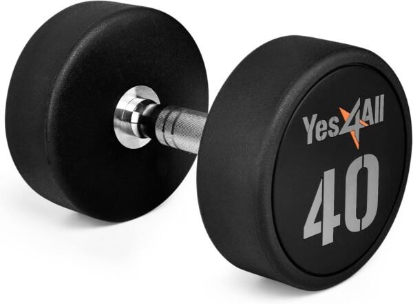Yes4All Urethane Dumbbells with Anti-Slip Knurled Handle 5-50LBS for Muscle Building - Sold Individually - Image 2