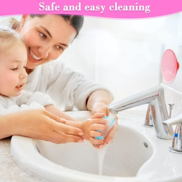 Nuogo 40 Pack Facial Cleansing Brush Face Scrubber Face Exfoliator Exfoliating Brush Soft Silicone Scrubber Handheld Wash Scrub Pad Tool for Deep Cleaning Pore Blackhead Delicate Dry Skin Care Women - Image 8