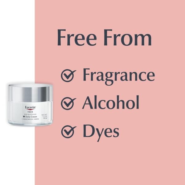 Eucerin Q10 Anti-Wrinkle Face Cream, Unscented Face Cream for Sensitive Skin, 1.7 Oz Jar - Image 7