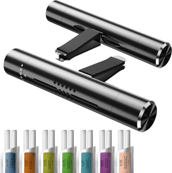Car Air Fresheners Scents Diffuser Vent Clips Perfume Essential Oil sticks Fro Women Men Automotive Fragrance Decoration Accessories(Black) - Image 2