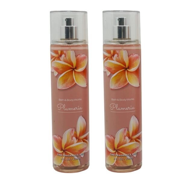 Bath and Body Works (2) Plumeria Fine Fragrance Mists-8 oz. Bottles - Image 2