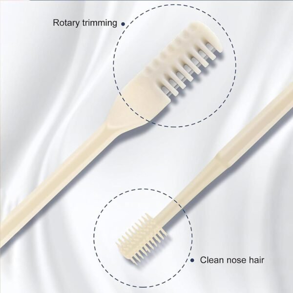 Unisex Nose Hair Trimmer, Stainless Steel and PP Rubber, Ergonomic Design, 360 Spinning Blades, Double Head Functionality, Easy to Carry - Image 8