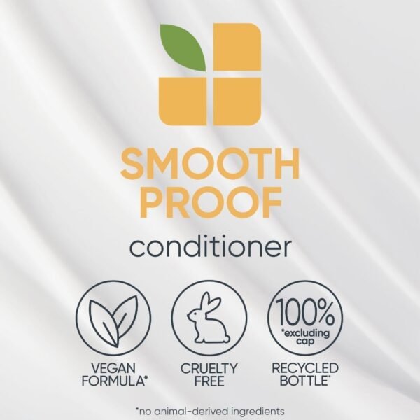 BIOLAGE Smooth Proof Conditioner - For Frizzy Hair, Provides Humidity Control & Anti-Frizz Smoothness, Paraben-Free - Image 9