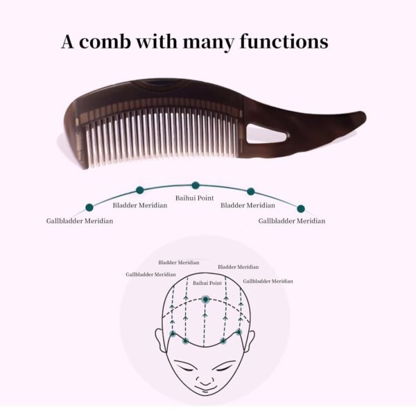 Revolutionary design of dandruff comb, energy massage comb, beauty comb, healthier scalp, better hair quality for women and men to remove dandruff and dirt (Medium, Count, 1) - Image 9