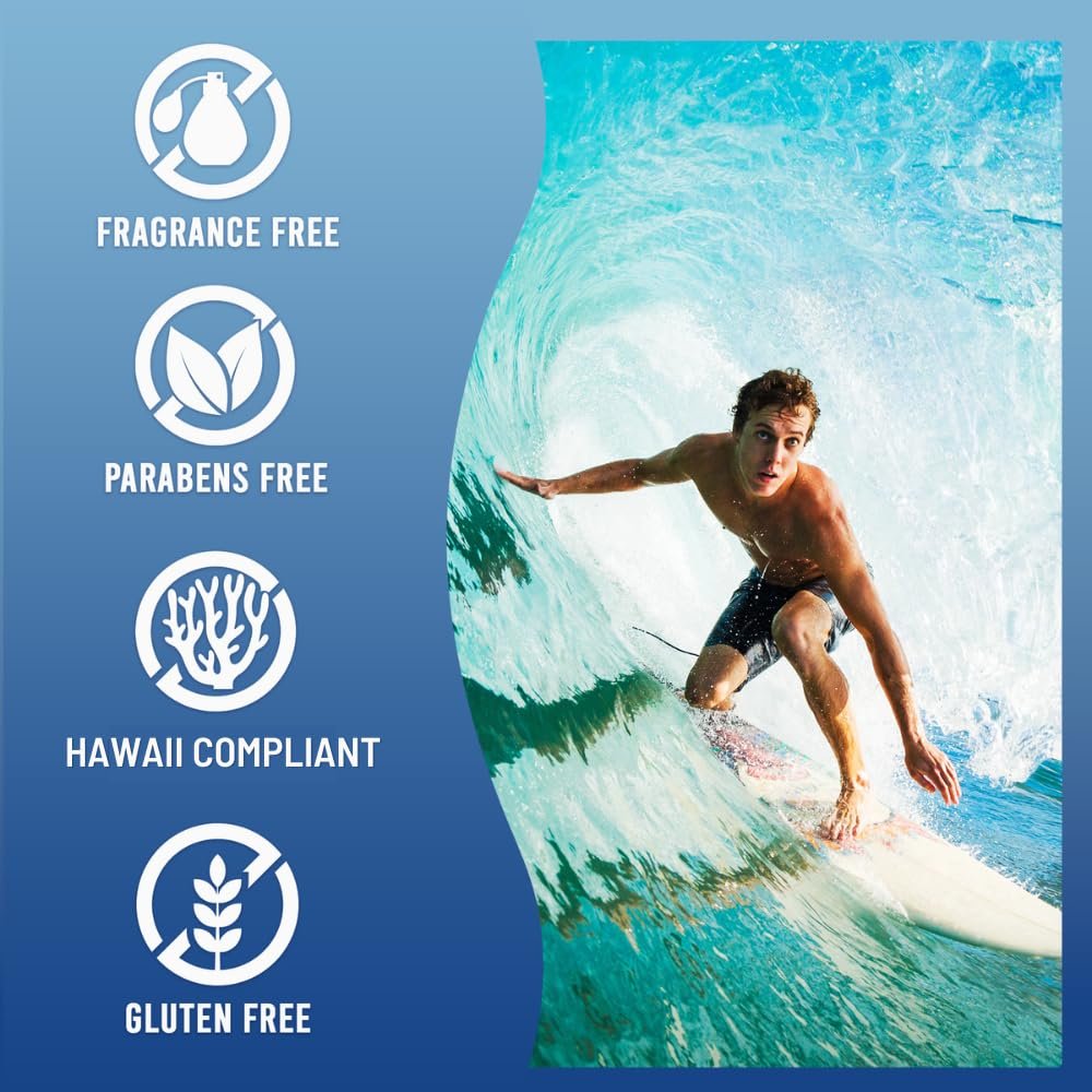 Sunscreen SPF 50 | Hawaii Compliant as Reef Safe | Octinoxate & Oxybenzone Free | Broad Spectrum UVA/UVB Protection | Water Resistant 80 Min. | Fragrance Free | 6 Fl Oz Lotion - Image 3