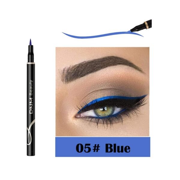 DNM Cat Eye Makeup Waterproof Neon Colorful Liquid Eyeliner Pen Make Up Comestics Long-lasting Black Eye Liner Pencil Makeup Tools (blue) - Image 9