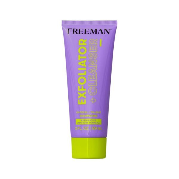 Freeman Exfoliator + Cleanser, Exfoliating Face Wash Infused With Oatmeal & Walnut Shell Powder, Dual-Purpose Cleanser & Face Scrub Removes Dry Skin, Revives Dry Skin, 3 fl.oz./ 89 mL Tube - Image 2