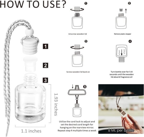USA-Made Cute Car Air Freshener Diffuser - Long Lasting Essential Oil, Perfect for Women - Image 4