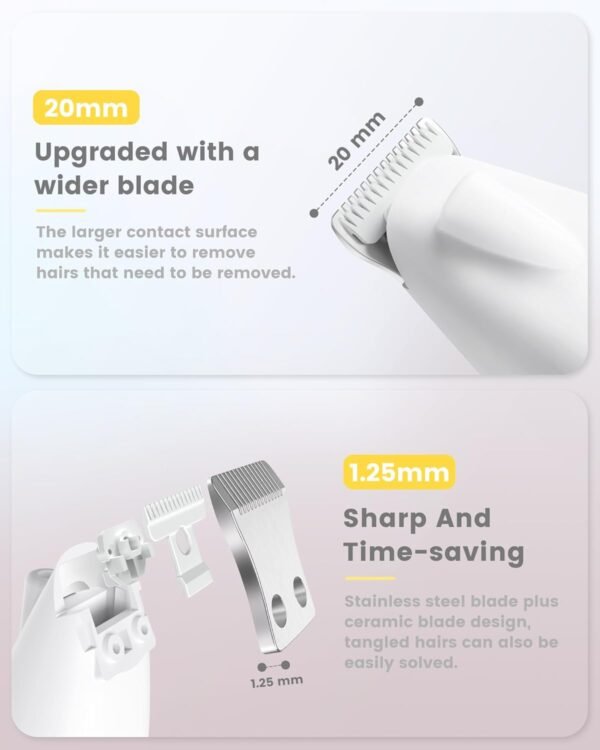 Dog Grooming Kit with LED Display, 35dB Ultra-Low Noise Clippers, Cordless Dog Hair Trimmer for Paws, Ears, Face, Rump with LED Light - Image 6