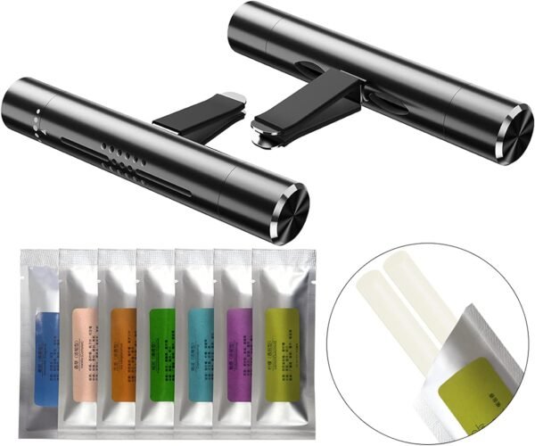 Car Air Fresheners Scents Diffuser Vent Clips Perfume Essential Oil sticks Fro Women Men Automotive Fragrance Decoration Accessories(Black) - Image 10
