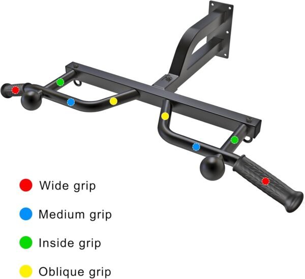 Kipika Heavy Duty Wall Mounted Pull Up Bar, Multifunctional Chin Up Bar, Adjustable Pull Up Bands for Chin Ups, Body Workout Home Gym System, Punching Bag Hanger, Resistance Bands Training - Image 5