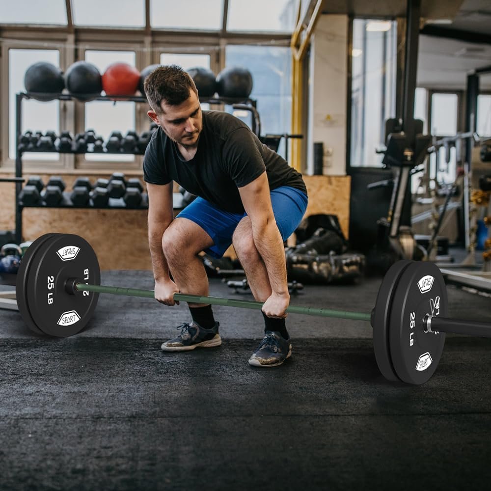 7FT/6.6FT Olympic Barbell Bar, Solid Olympic Bar with Bearings, 700Lbs/500Lbs Capacity Weight Bar for Home Gym Strength Training Weightlifting Powerlifting, Weight Bar Fit for 2 Inch Olympic Plates - Image 8