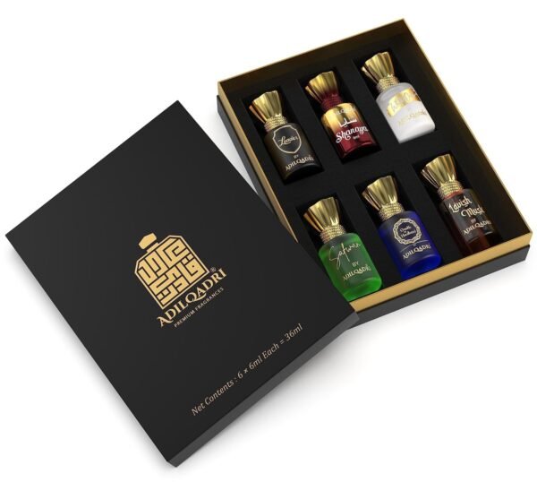 Adil qadri Assorted Luxury Alcohol Free Long Lasting Roll-On Attar Perfume Gift Set For Unisex (5.5 Ml Each) - Image 3