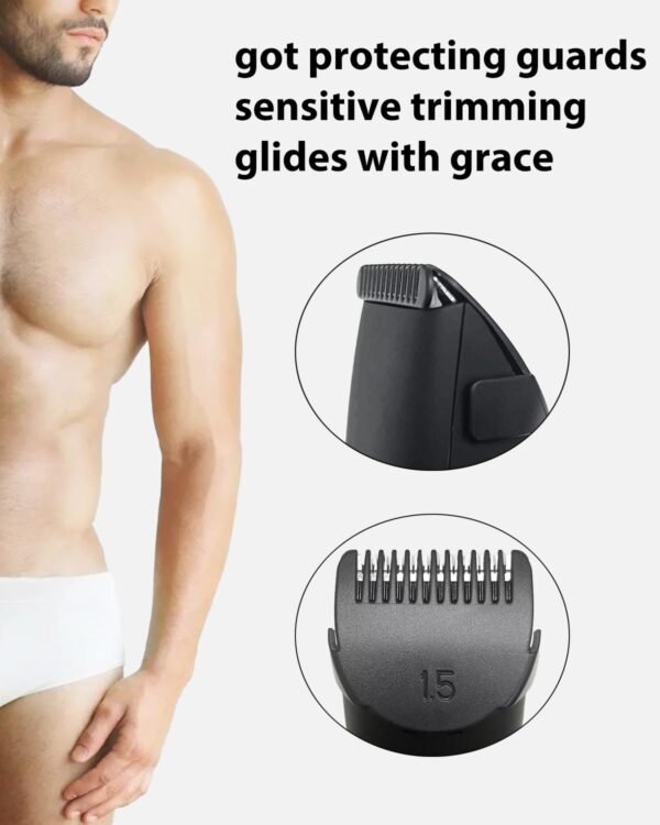 2 Pack Replacement Blades and Protecting Guards for Meridian Trimmer, Compatible with Meridian Body Hair Trimmer(Sage, Onyx, Ocean, Lava), Fit for Meridian Trimmer Blades for Meridian Shaver - Image 4